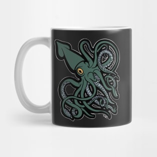 Green Giant Squid Architeuthis flat color Mug